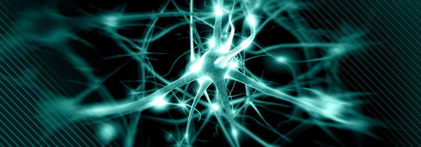 Künstlerische Darstellung einer Nervenzelle