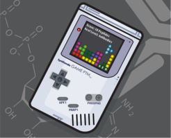 Der legendäre Gameboy aus den 1990er Jahren wurde neu interpretiert, um die vom Matic-Labor entwickelte phosphorgesteuerte chemische Biologiestrategie darzustellen.